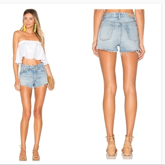 GRLFRND Girlfriend Cindy High-Rise Denim Shorts Size 25 - Picture 1 of 15